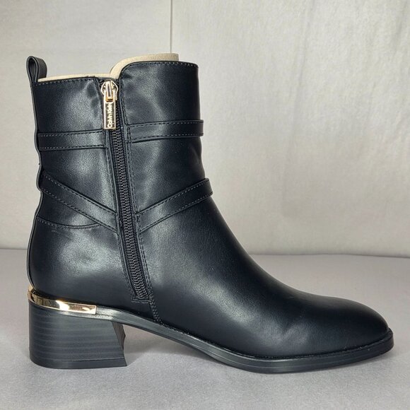 NWT Calvin Klein Women's Jasen Block Heel Black Booties - Picture 2 of 9